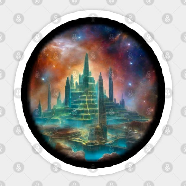 Mayan stargate Sticker by sailorsam1805